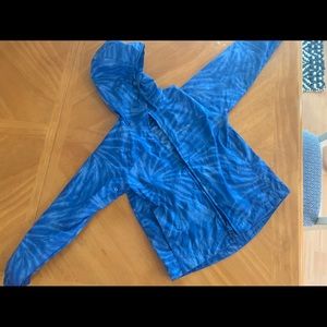 Lands’ End Blue Packable Rain Coat / Jacket